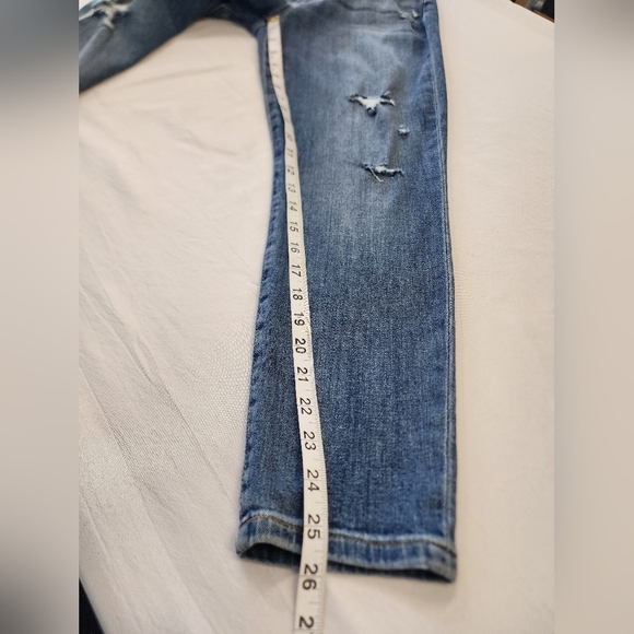 Joe's Women's Blue Jeans Dehlia High-Rise Straight Ankle Distressed Denim, sz 30 - Picture 7 of 11